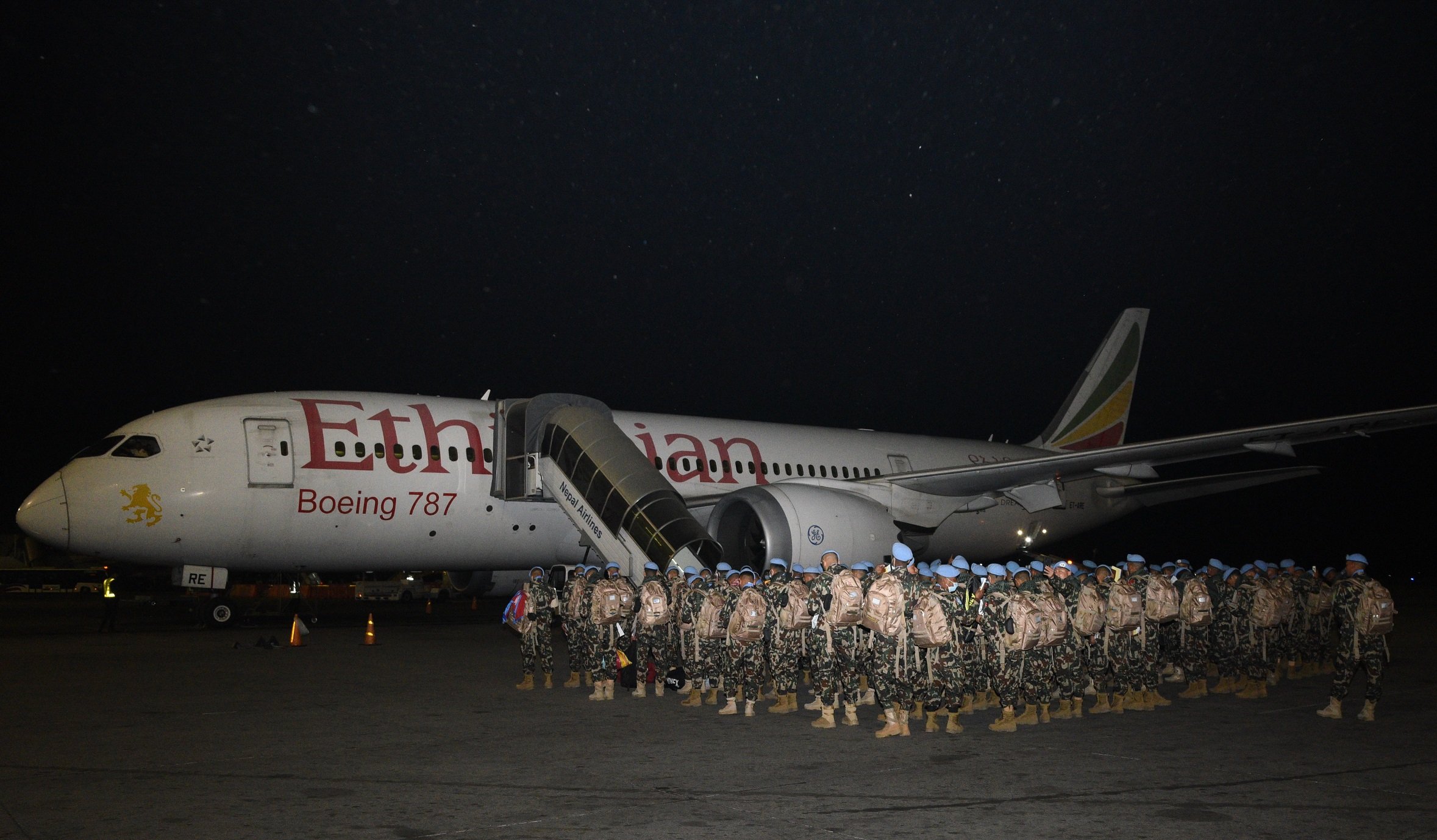 ११८ जना नेपाली शान्ति सैनिक मिसन इलाकातर्फ प्रस्थान