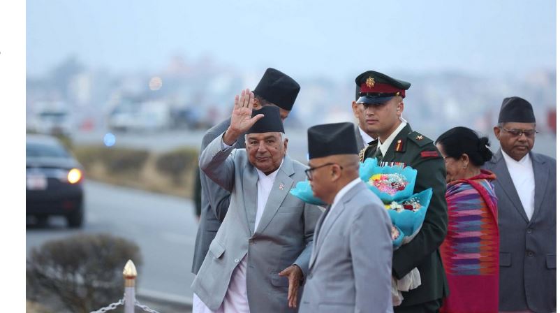 राष्ट्रपति पौडेल स्वदेश फिर्ता