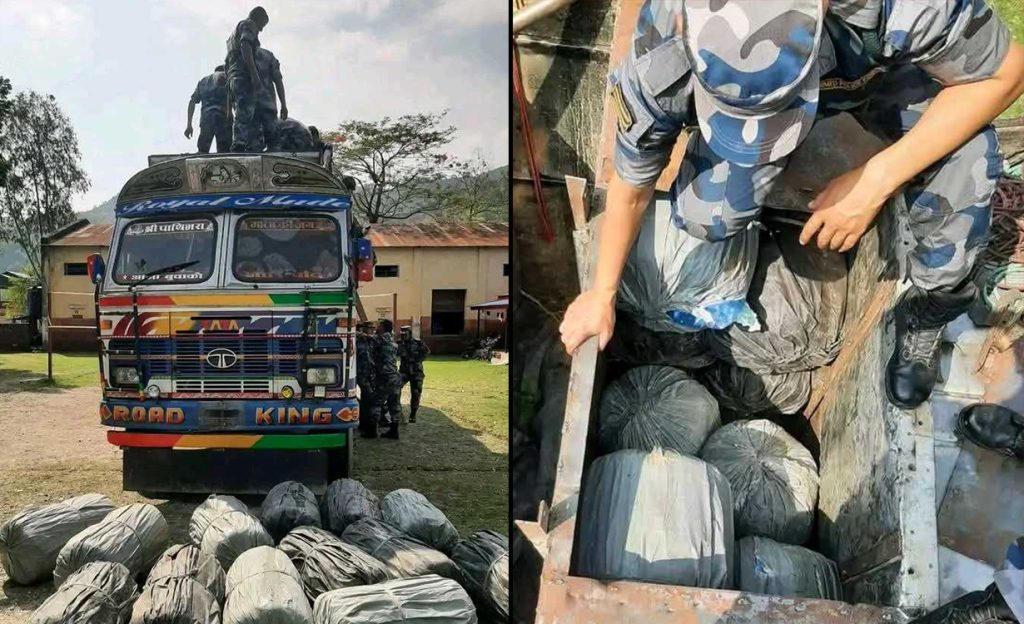 ७८३ किलो गाँजासहित ट्रक नियन्त्रणमा
