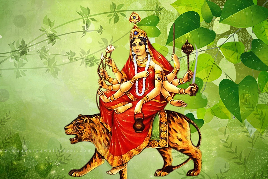 आज नवरात्रको तेस्रो दिन, चन्द्रघण्टा देवीको पूजा गरिँदै