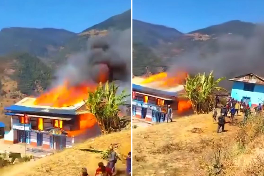 सोलुखुम्बुको लिखुपिके गाउँपालिका कार्यालयमा आगलागी