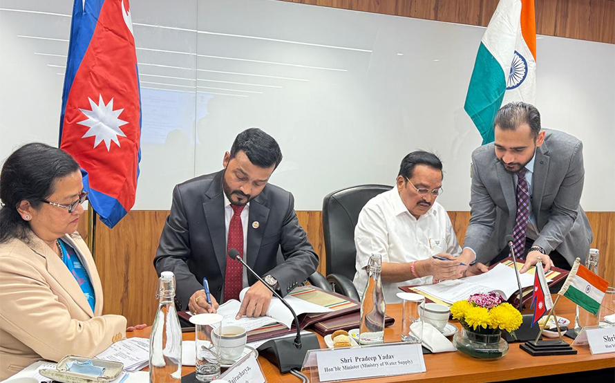नेपाल र भारतबीच वासक्षेत्रको विकास सम्बन्धी समझदारीपत्रमा हस्ताक्षर