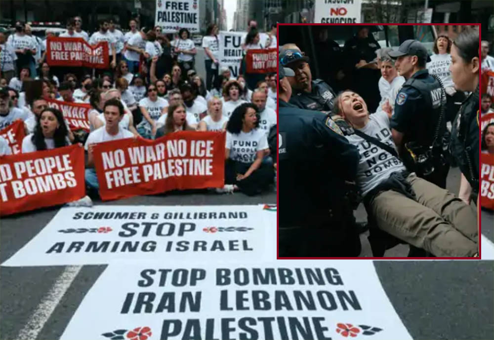 न्युयोर्कमा इरान युद्धको विरोधमा प्रदर्शन