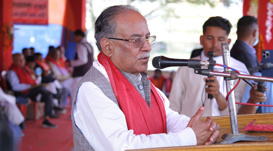 माओवादीले चलाएको अभियानले राष्ट्रको ध्यान मधेशतिर केन्द्रित भएको छ : प्रचण्ड