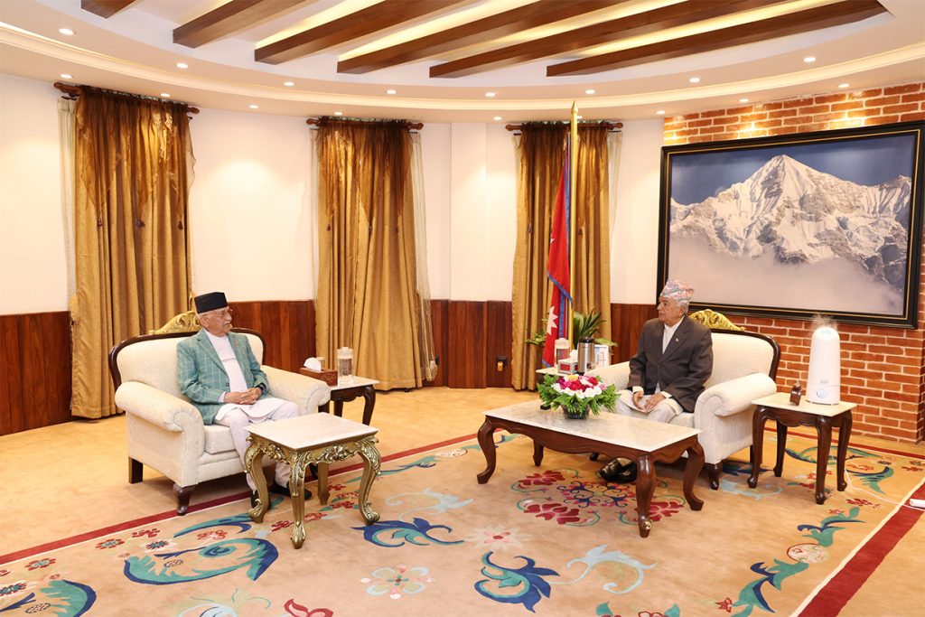 राष्ट्रपति र प्रधानमन्त्रीबीच भेटवार्ता