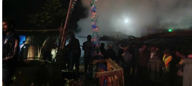 धनुषाको एक स्टोरमा आगलागी हुँदा ४० लाखको क्षति