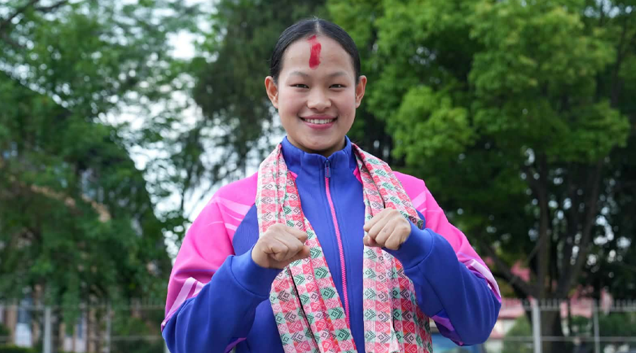 एसियन गेम्स महिला कराते : नेपालकी एरिका गुरुङ सेमिफाइनलमा पराजित