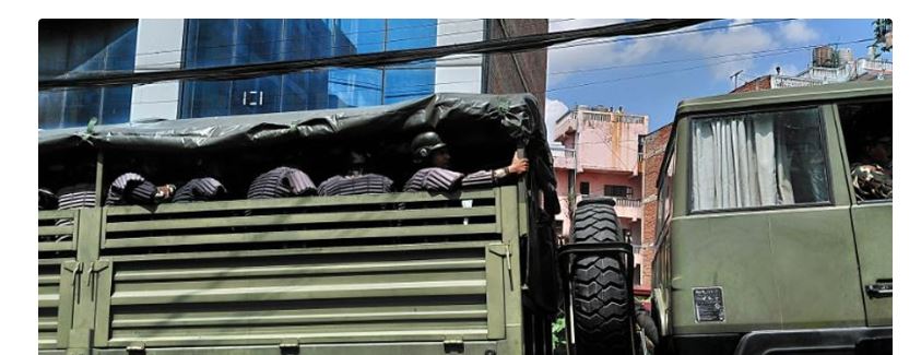 कर्फ्यु आदेश जारी भएको क्षेत्रमा सेना परिचालन