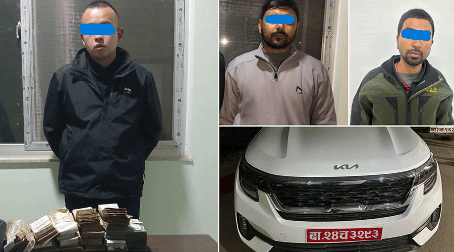 भन्सार छलीको गाडी र १४ लाख नगदसहित ३ जना पक्राउ