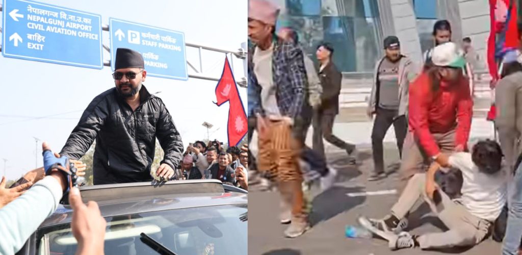 बालेन समर्थक गाडीबाट खस्दा ५ जना घाइते