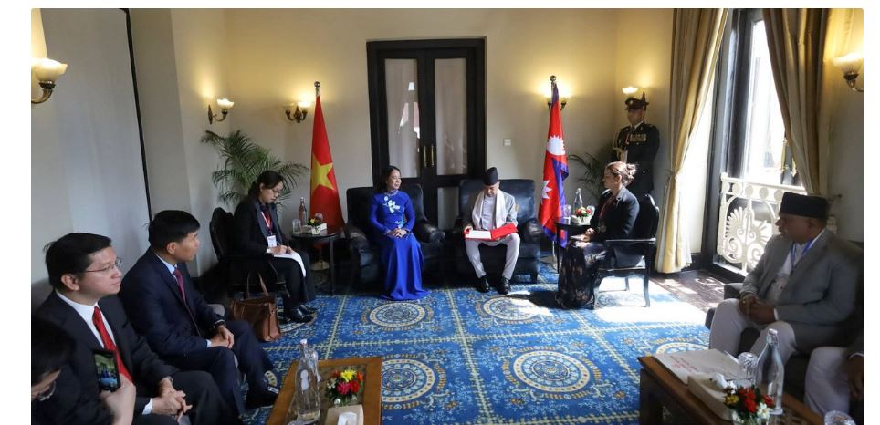 भियतनामकी उपराष्ट्रपति सुआन र उपराष्ट्रपति यादवबिच शिष्टाचार भेटवार्ता