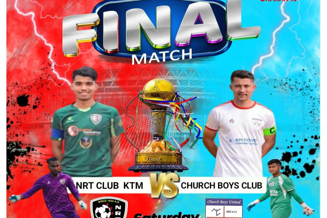 बुढासुब्बा गोल्डकपको उपाधिका लागि चर्च ब्वाइज र एनआरटी खेल्दै