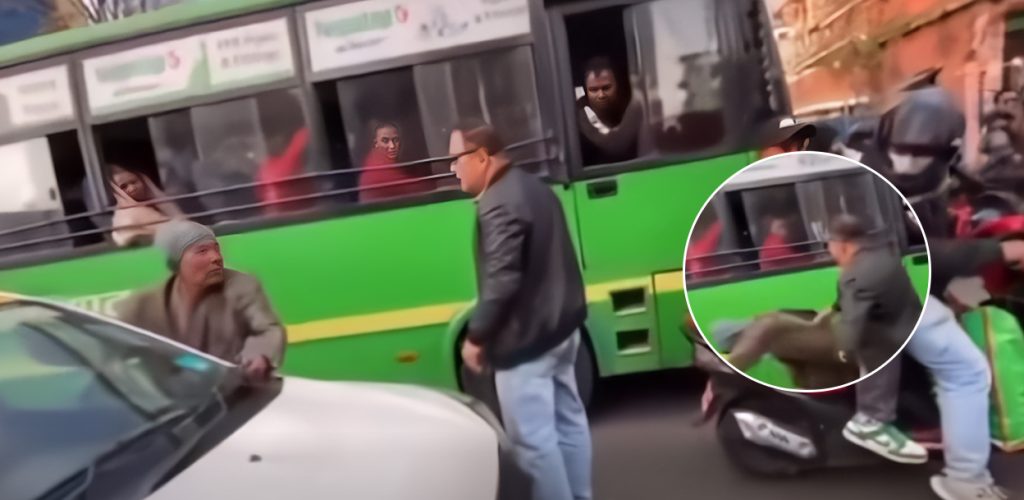 पैदलयात्रीलाई मुक्का हान्ने कार चालकलाई खोज्न सुरु
