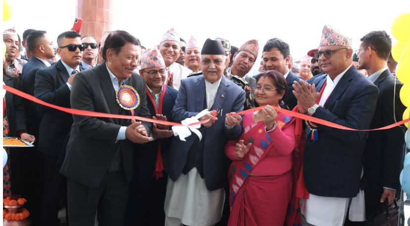 प्रधानमन्त्री ओलीले गरे दमकमा ‘भ्यु टावर’को उद्घाटन