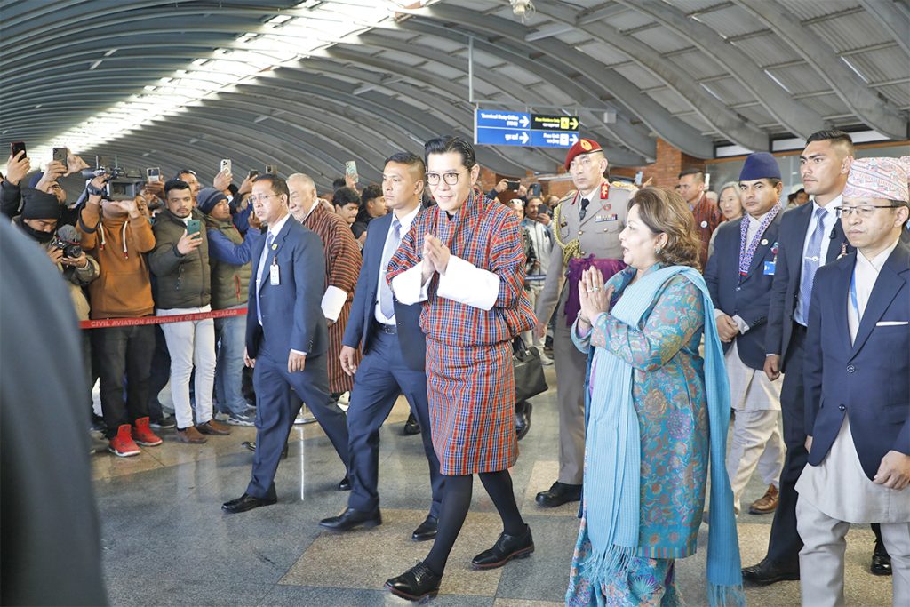 भुटानका राजा काठमाडौंमा, स्वयम्भूमा पूजापाठ गर्ने