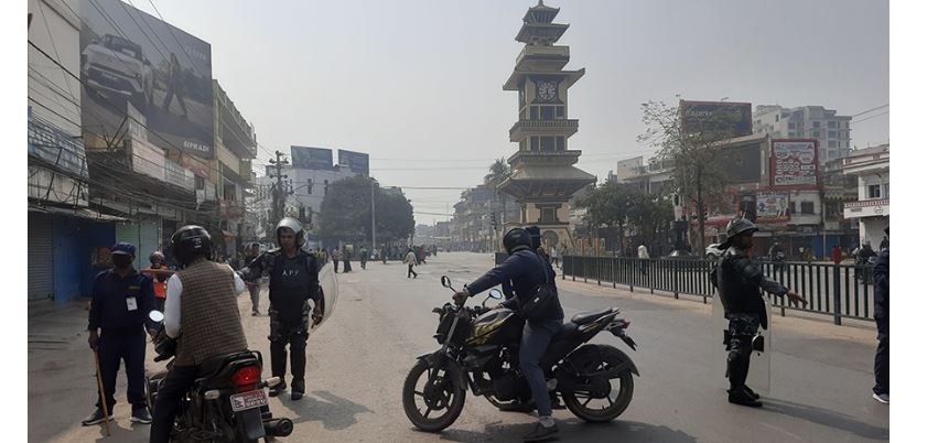 वीरगञ्जमा कर्फ्यू हट्यो, निषेधाज्ञा जारी