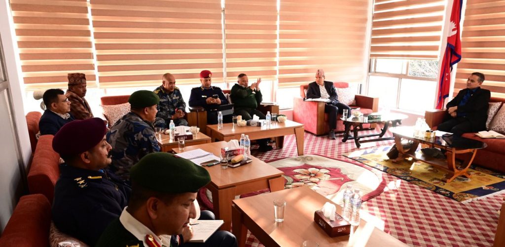 केन्द्रीय सुरक्षा समितिको बैठक जारी