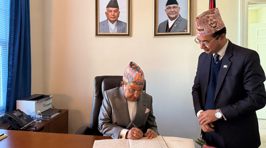 ४ महिनापछि कार्यकक्षमा राजदूत रेग्मी