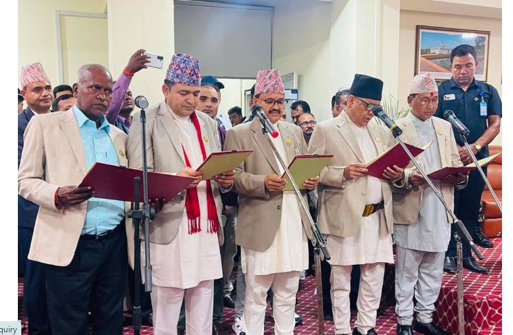 लुम्बिनीका ५ नयाँ मन्त्रीले लिए शपथ