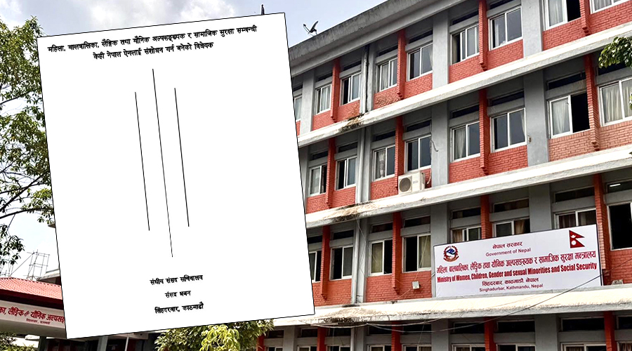 एउटै विधेयकबाट १२ वटा ऐन संशोधन गर्दै महिला मन्त्रालय