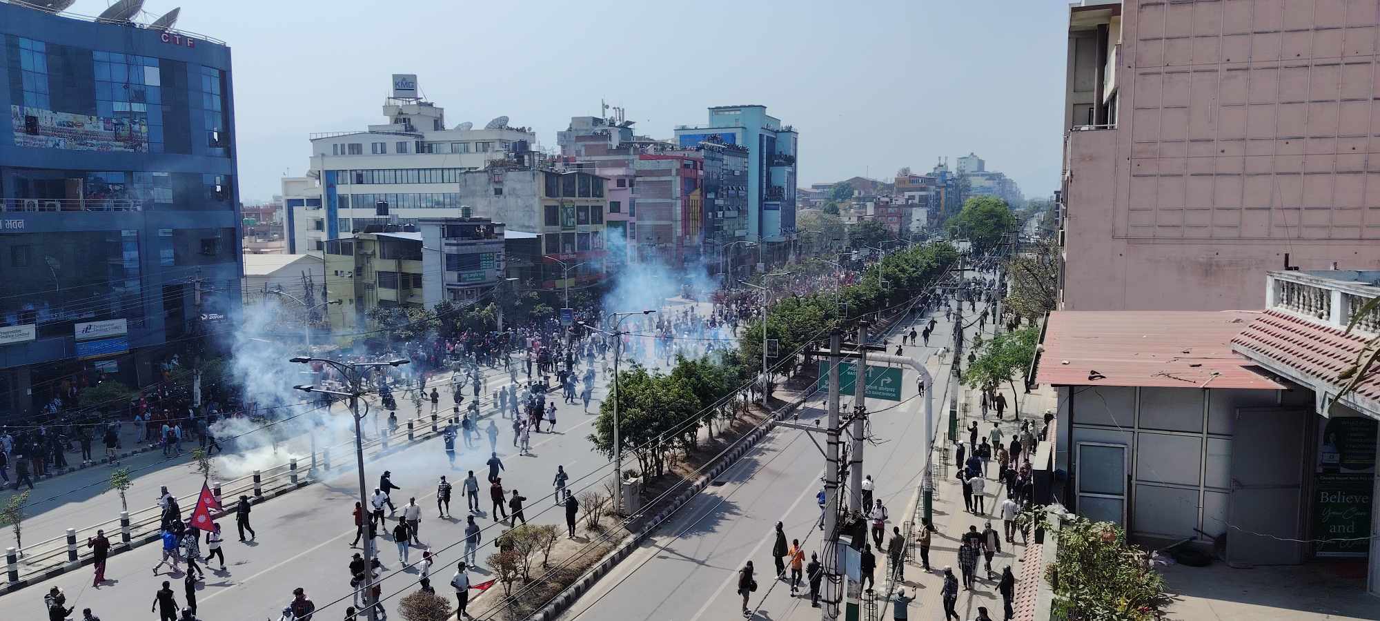 राजावादीको प्रदर्शनमा अश्रुग्यास प्रहार