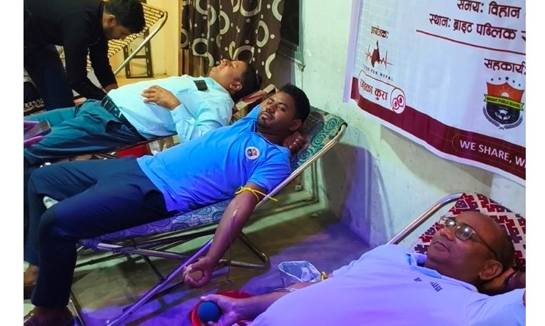 मधेश प्रदेशको आठवटै जिल्लामा रक्तदान कार्यक्रम