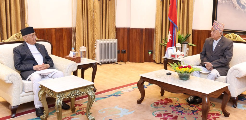 राष्ट्रपति र प्रधानमन्त्रीबीच भेटवार्ता